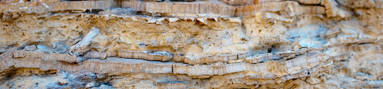 Abstract layers of chalk strata with data-like textures